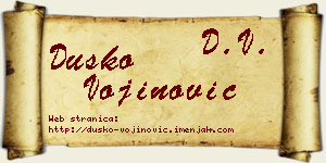 Duško Vojinović vizit kartica